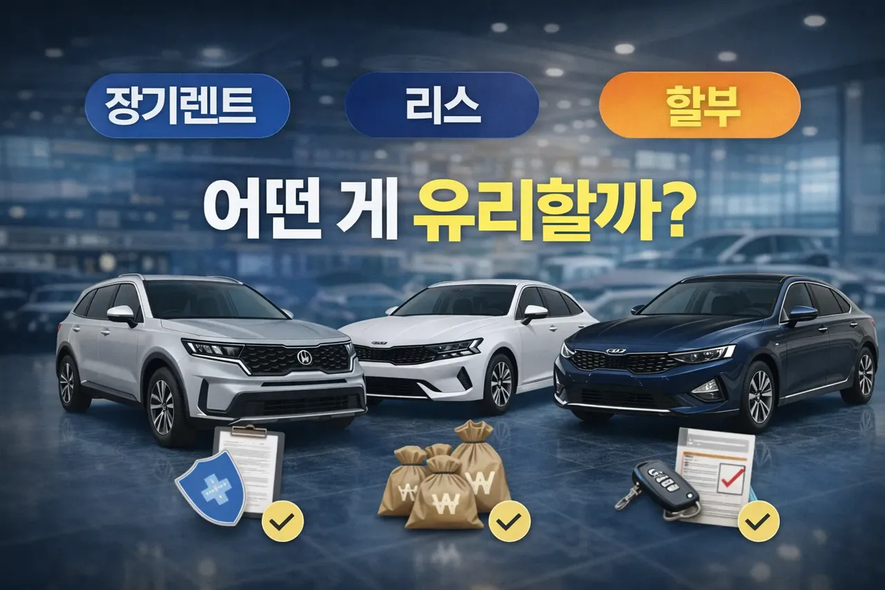 장기렌트·리스·할부, 차량 구매 방식 어떻게 선택해야 할까?